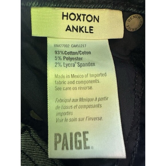 PAIGE Hoxton Ankle High Rise Skinny Fairview Blue Jeans Denim Women's 24 NWT - Picture 6 of 13